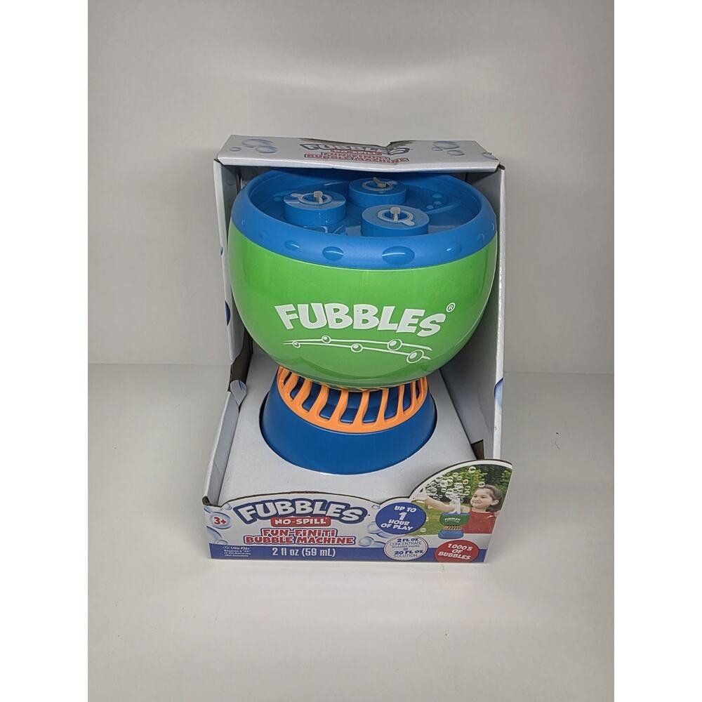 New Little Kids Fubbles No-Spill Fun-Finiti Bubble Machine Active Play